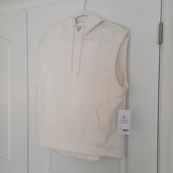 Athleta Retroplush Cocoon Hoodie Sweatshirt in Magnolia White Size S $109 - Picture 11 of 14